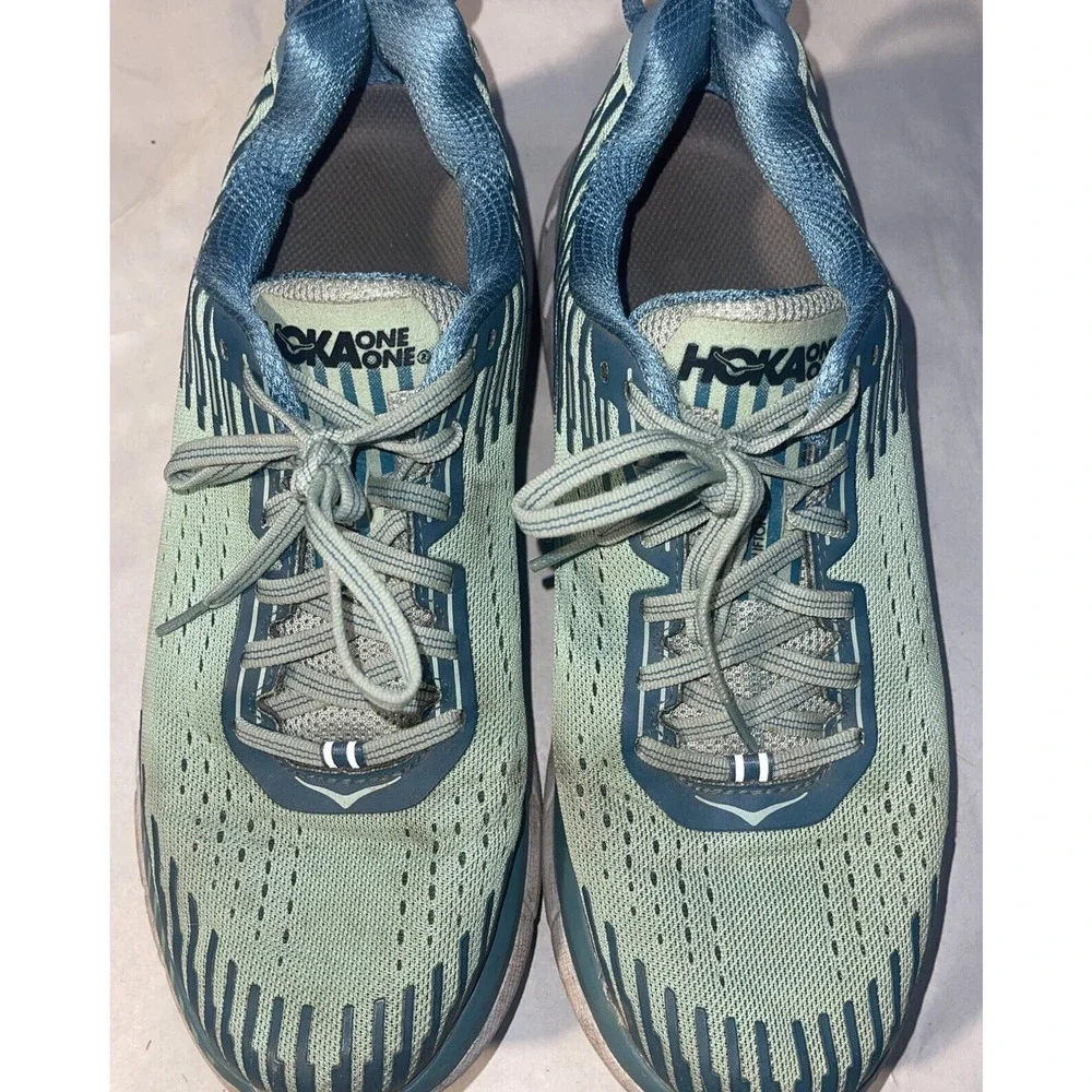 Size 9.5 -‎ Hoka One One Clifton 5 Green - 1093756-GSCN